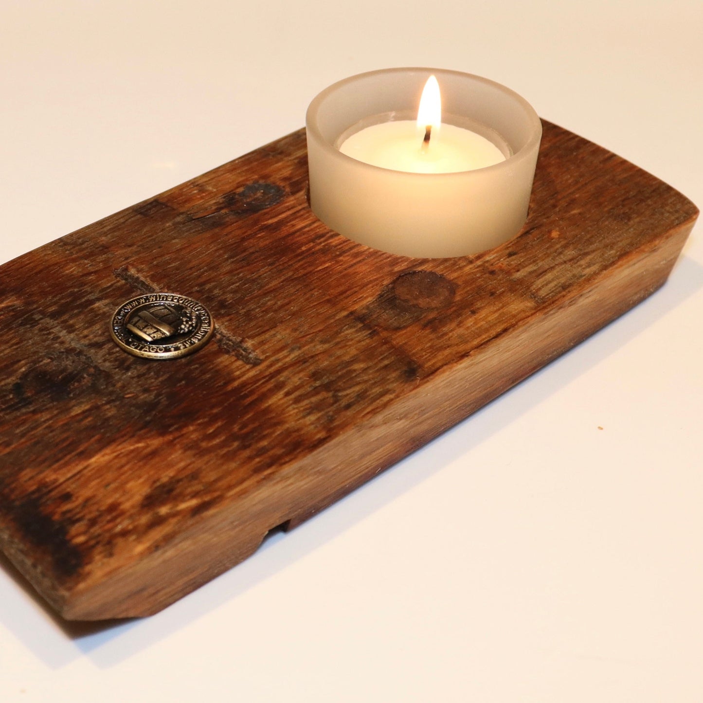 Wine Barrel Single Candle Holder - The Golden Apple NZ