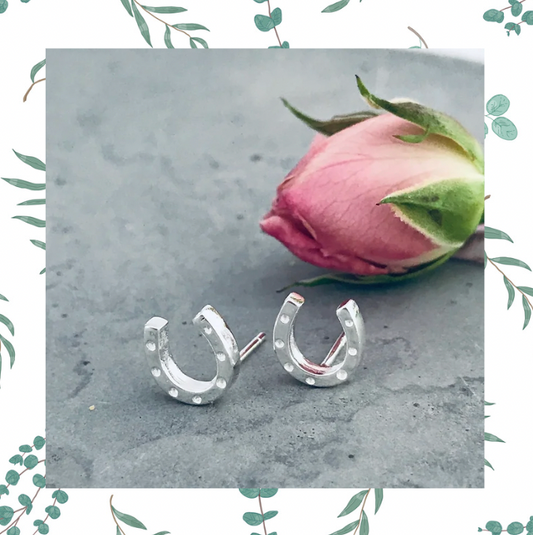 Horseshoe Sterling Silver Earrings - The Golden Apple NZ